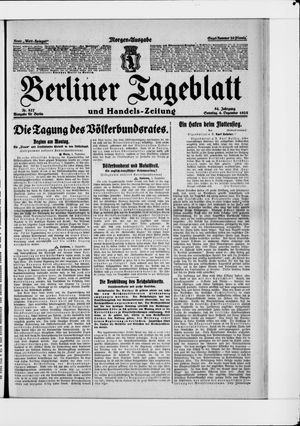 Berliner Tageblatt und Handels-Zeitung vom 06.12.1925