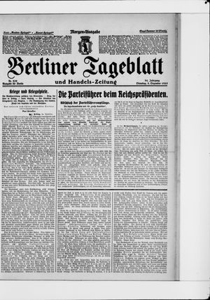 Berliner Tageblatt und Handels-Zeitung vom 08.12.1925