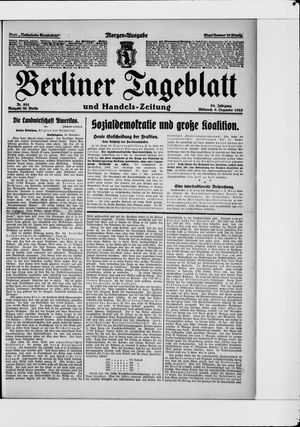 Berliner Tageblatt und Handels-Zeitung on Dec 9, 1925