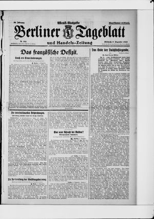 Berliner Tageblatt und Handels-Zeitung on Dec 9, 1925