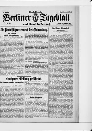 Berliner Tageblatt und Handels-Zeitung vom 11.12.1925