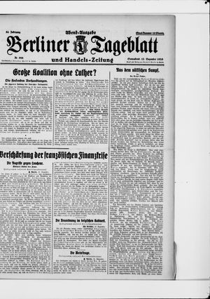 Berliner Tageblatt und Handels-Zeitung vom 12.12.1925