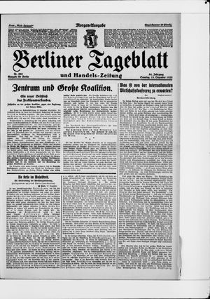 Berliner Tageblatt und Handels-Zeitung vom 13.12.1925