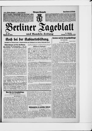 Berliner Tageblatt und Handels-Zeitung on Dec 15, 1925