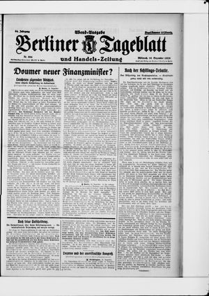 Berliner Tageblatt und Handels-Zeitung on Dec 16, 1925