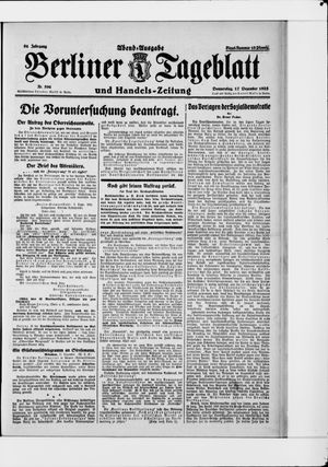 Berliner Tageblatt und Handels-Zeitung on Dec 17, 1925
