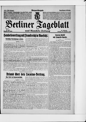 Berliner Tageblatt und Handels-Zeitung vom 20.12.1925