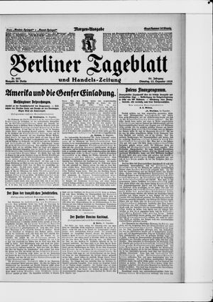 Berliner Tageblatt und Handels-Zeitung vom 22.12.1925