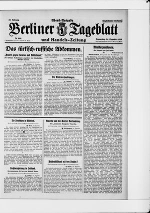 Berliner Tageblatt und Handels-Zeitung vom 24.12.1925