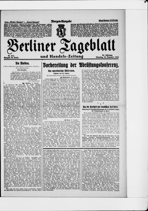 Berliner Tageblatt und Handels-Zeitung vom 29.12.1925
