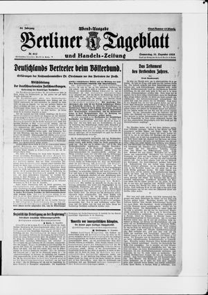 Berliner Tageblatt und Handels-Zeitung vom 31.12.1925