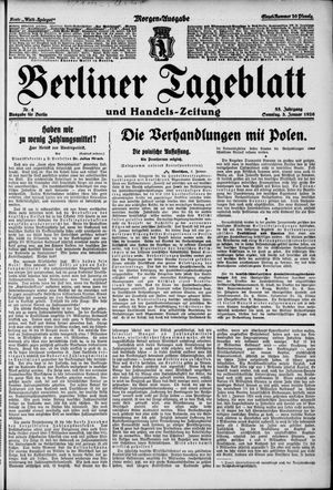 Berliner Tageblatt und Handels-Zeitung vom 03.01.1926