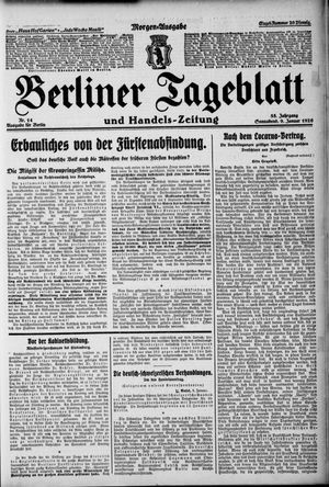 Berliner Tageblatt und Handels-Zeitung vom 09.01.1926