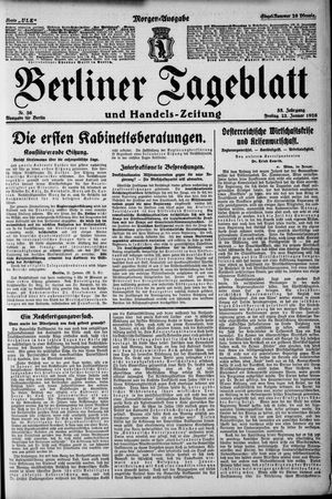 Berliner Tageblatt und Handels-Zeitung vom 22.01.1926