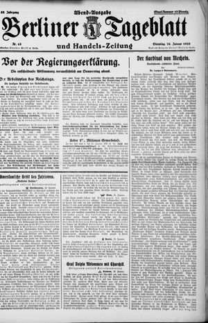 Berliner Tageblatt und Handels-Zeitung vom 26.01.1926