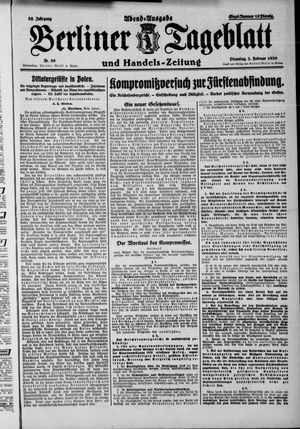 Berliner Tageblatt und Handels-Zeitung on Feb 2, 1926