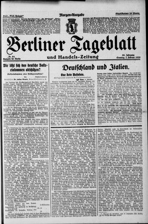 Berliner Tageblatt und Handels-Zeitung on Feb 7, 1926
