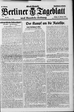 Berliner Tageblatt und Handels-Zeitung vom 12.02.1926