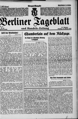 Berliner Tageblatt und Handels-Zeitung on Feb 21, 1926