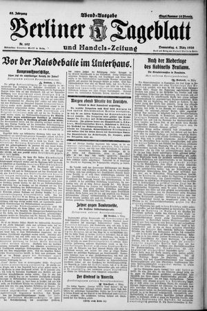 Berliner Tageblatt und Handels-Zeitung on Mar 4, 1926