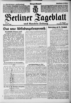 Berliner Tageblatt und Handels-Zeitung vom 06.03.1926