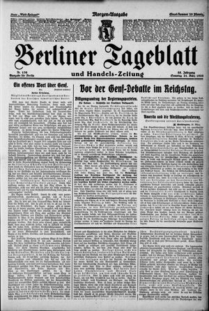 Berliner Tageblatt und Handels-Zeitung vom 21.03.1926