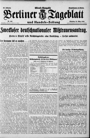 Berliner Tageblatt und Handels-Zeitung on Mar 23, 1926