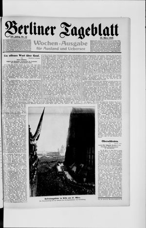 Berliner Tageblatt und Handels-Zeitung vom 25.03.1926