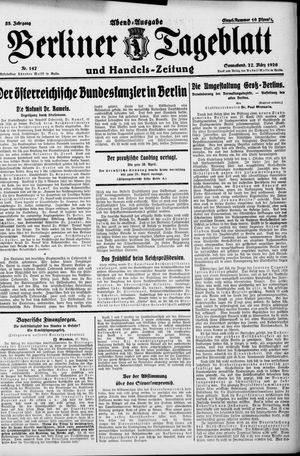 Berliner Tageblatt und Handels-Zeitung vom 27.03.1926