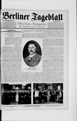 Berliner Tageblatt und Handels-Zeitung on Apr 1, 1926