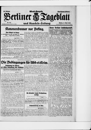 Berliner Tageblatt und Handels-Zeitung vom 12.04.1926