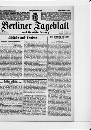 Berliner Tageblatt und Handels-Zeitung vom 14.04.1926