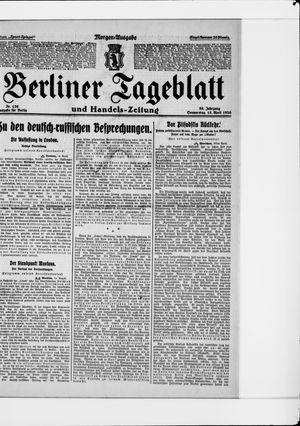 Berliner Tageblatt und Handels-Zeitung on Apr 15, 1926