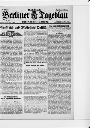 Berliner Tageblatt und Handels-Zeitung vom 17.04.1926