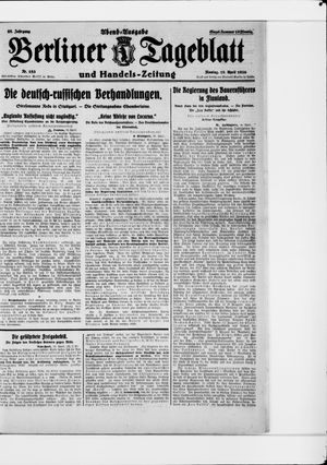 Berliner Tageblatt und Handels-Zeitung vom 19.04.1926