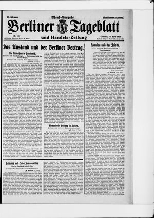 Berliner Tageblatt und Handels-Zeitung vom 27.04.1926