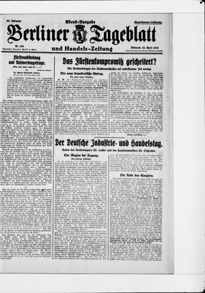 Berliner Tageblatt und Handels-Zeitung vom 28.04.1926