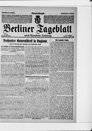 Berliner Tageblatt und Handels-Zeitung on May 3, 1926