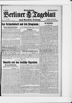 Berliner Tageblatt und Handels-Zeitung vom 18.05.1926
