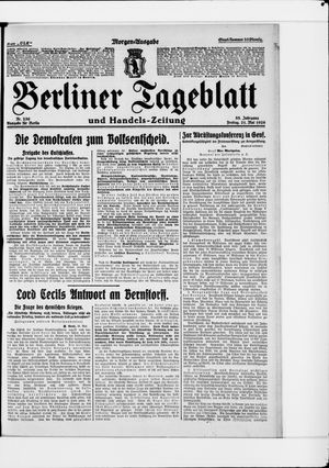 Berliner Tageblatt und Handels-Zeitung vom 21.05.1926