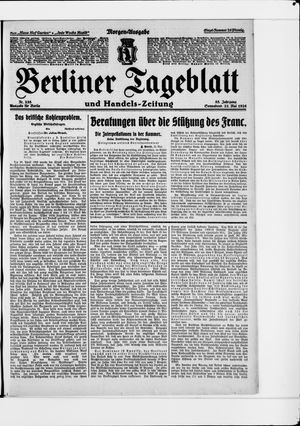 Berliner Tageblatt und Handels-Zeitung vom 22.05.1926