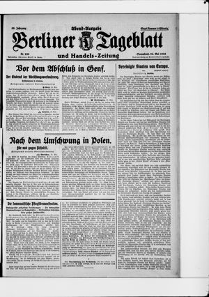 Berliner Tageblatt und Handels-Zeitung vom 22.05.1926