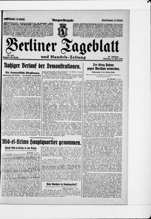 Berliner Tageblatt und Handels-Zeitung vom 25.05.1926