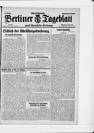 Berliner Tageblatt und Handels-Zeitung on May 26, 1926