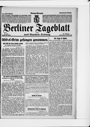 Berliner Tageblatt und Handels-Zeitung on May 27, 1926