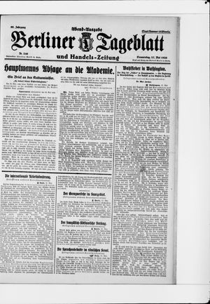 Berliner Tageblatt und Handels-Zeitung vom 27.05.1926
