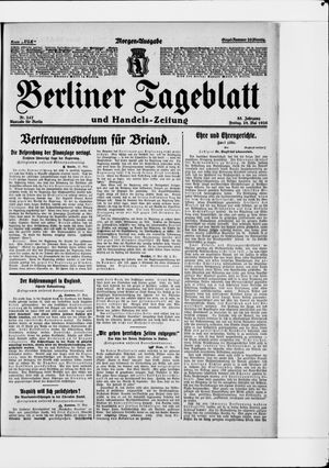 Berliner Tageblatt und Handels-Zeitung on May 28, 1926