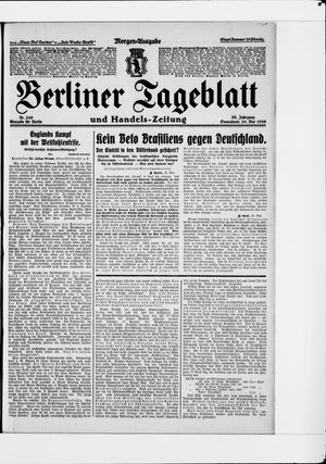 Berliner Tageblatt und Handels-Zeitung on May 29, 1926