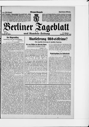 Berliner Tageblatt und Handels-Zeitung on May 30, 1926