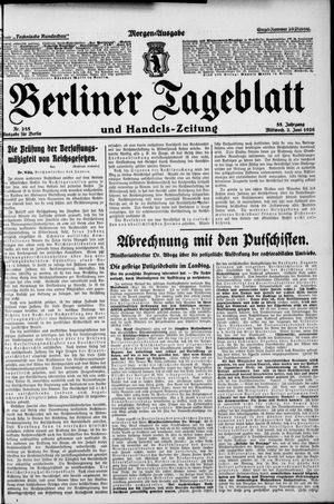 Berliner Tageblatt und Handels-Zeitung vom 02.06.1926